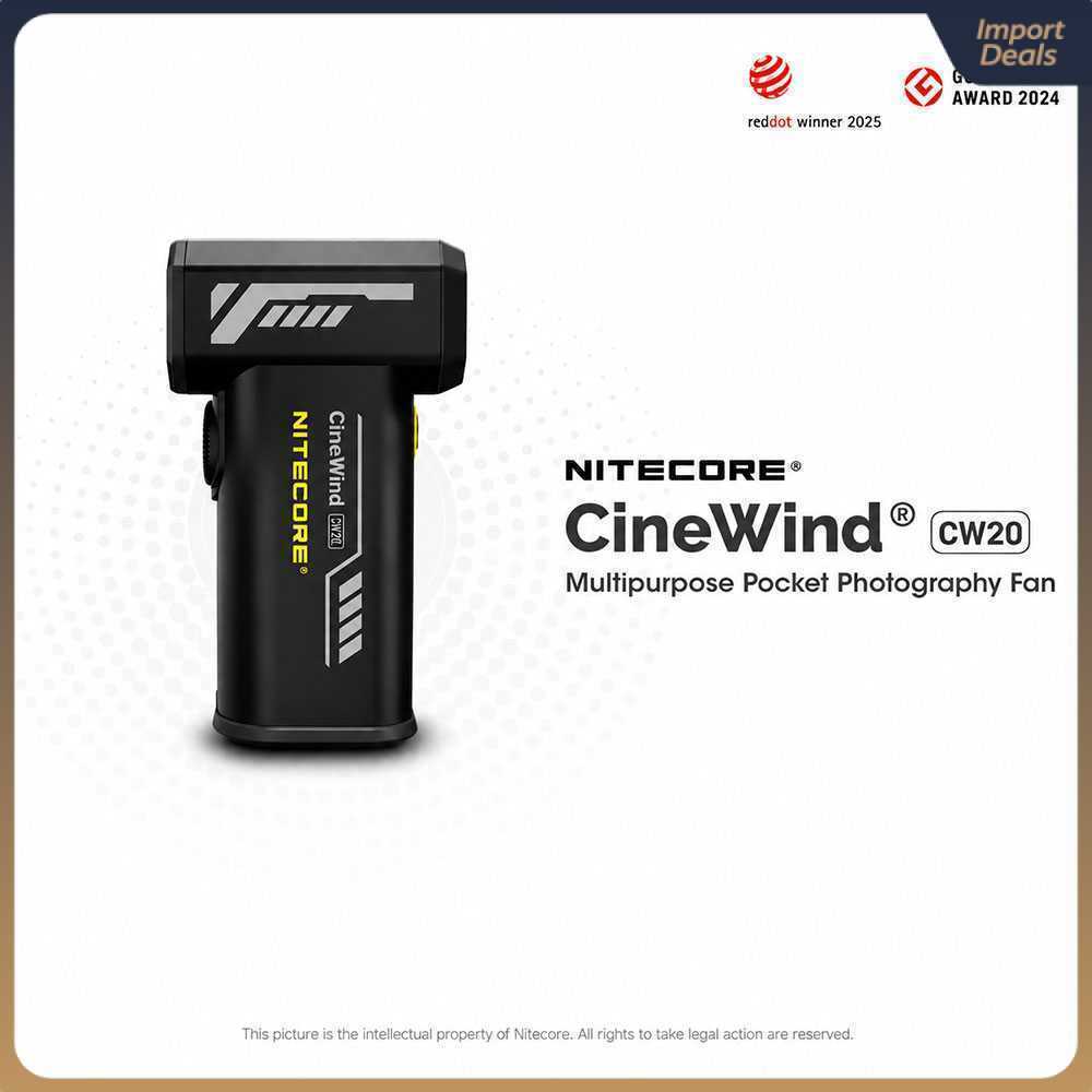 NITECORE Kipas Angin Portable CineWind Photography Fan 98000RPM 100W - CW20