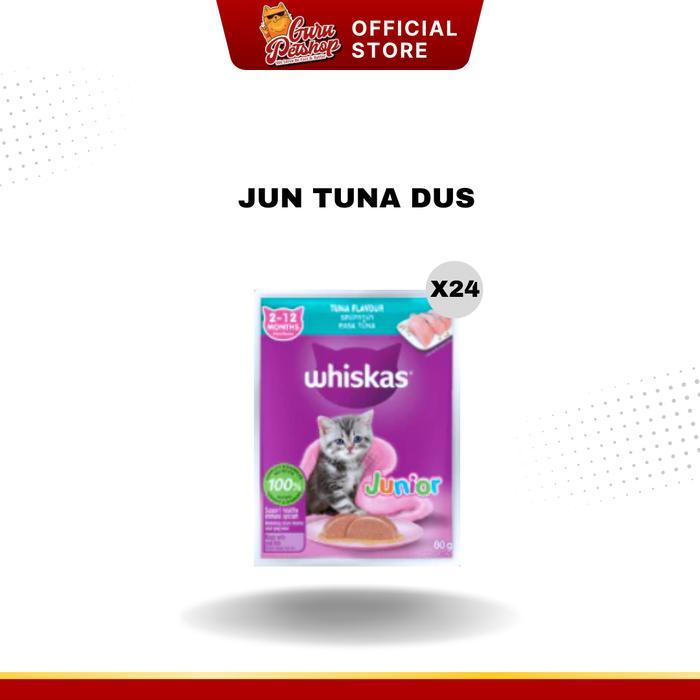 Whiskas Pouch 1 Dus isi 24 Whiskas Junior Whiskas Tuna Whiskas Sachet - Jun.Tuna Dus