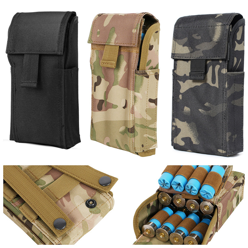 Tactical 25 Round 12 Gauge Magazine Pouch Ammo Shell Pouch Waist Airsoft Gun Bullet Holder Rifle Car