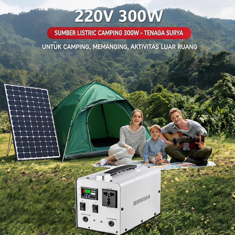 POWER STATION PORTABLE SOLAR GENERATOR POWER BANK AC DC
