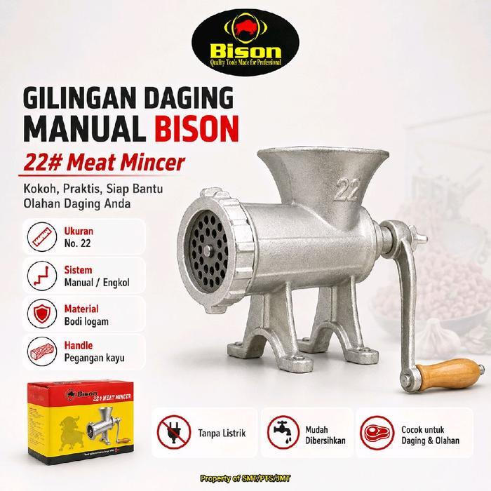 Gilingan Daging Manual 22" BISON Meat Mincer Grinder