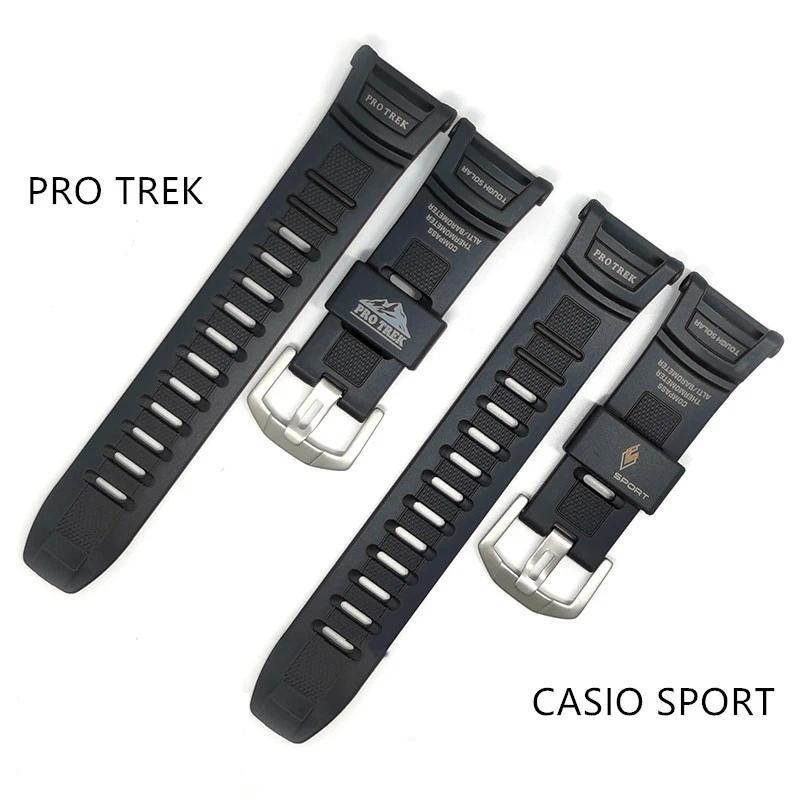 Resin Rubber Watch Strap For PRG-130 PRW1500 PRW-1500 PRG130 PRG-130Y Replace Band Men Sport Watchba