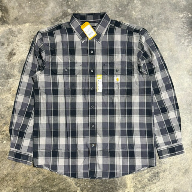 Kemeja Flannel Carhartt 107012 L/S Loose Fit Midweight Plaid Shirt - Original 100%