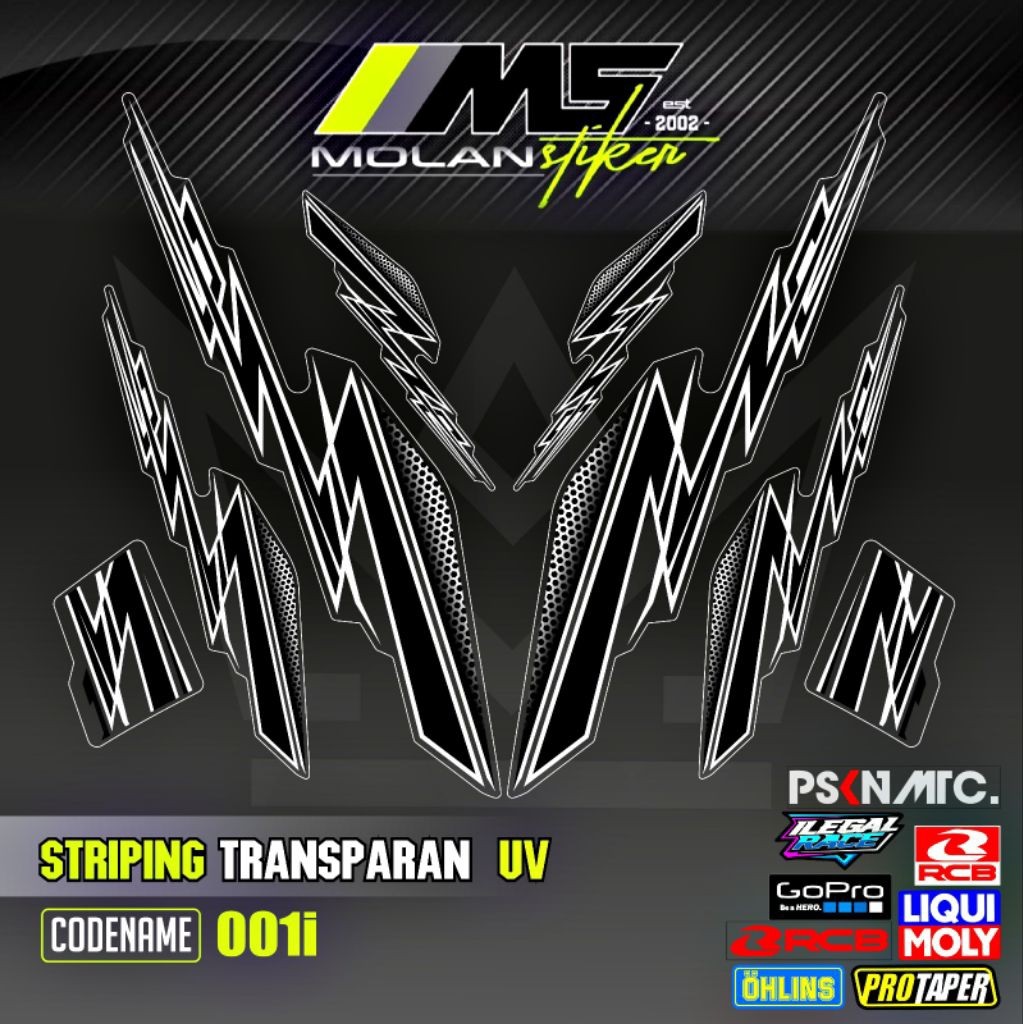 Decal Sticker Striping Variasi Transparan Uv Revo Absolute 110 20102014 Revo Absolute 110 Karbu Revo