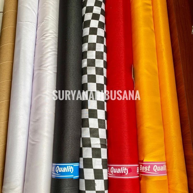 KAIN KASA PUTIH KUNING HITAM Meteran | Lunaré Atelier