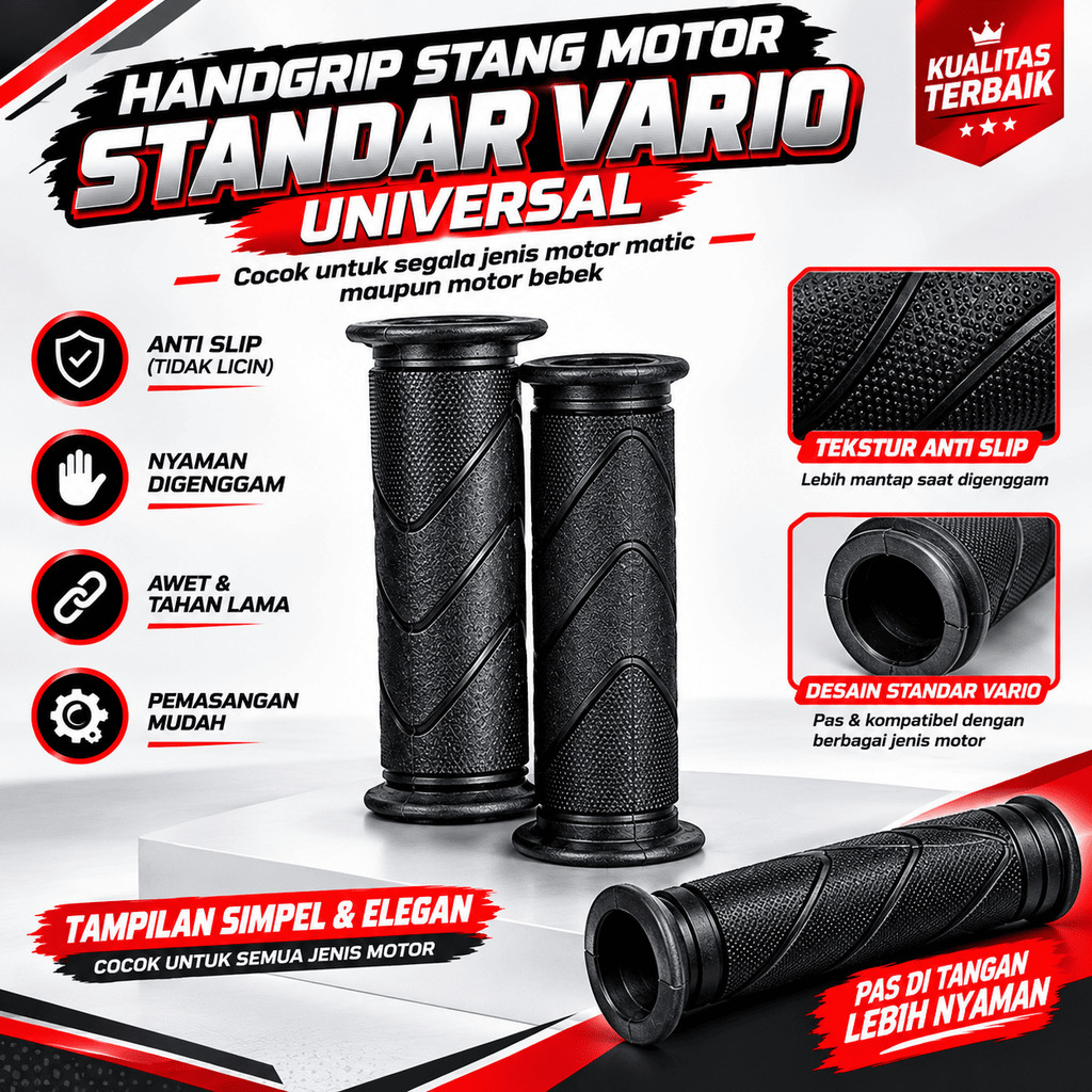 Grip Stang Handgrip Standar Vario Beat Scoopy Supra Dll Grip Stang Standar Bisa Untuk Motor Lain Mat