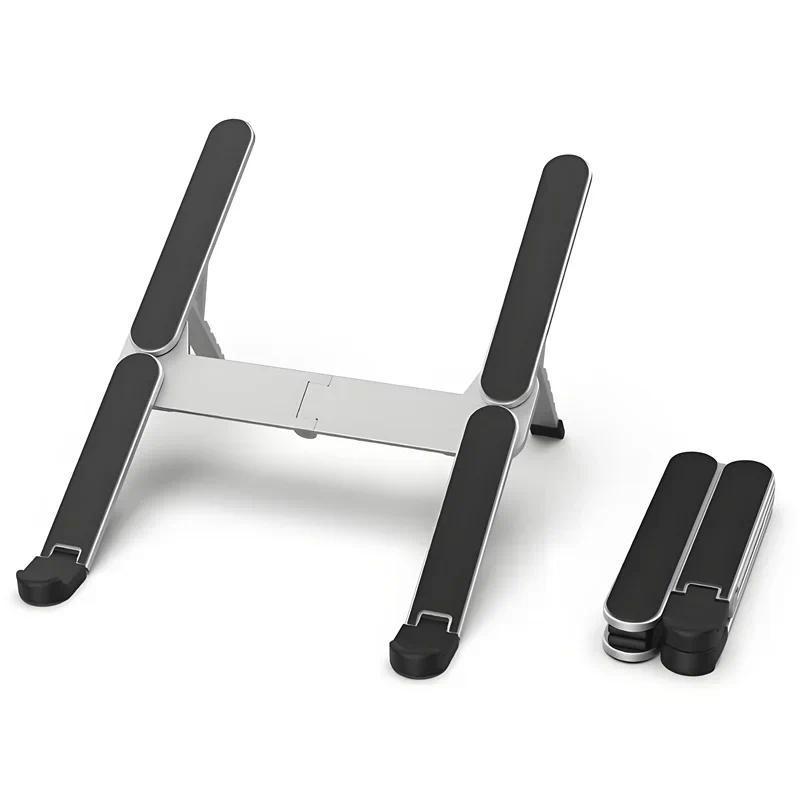 Foldable Laptop Stand Metal Mini Adjustable Angle Portable Notebook Holder for 10-17 Inch Laptops Id