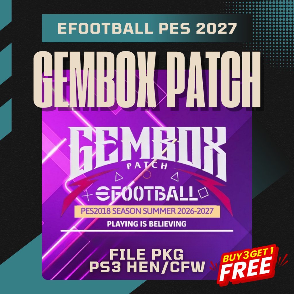EFOOTBALL PES 2027 PS3 CFW/HEN – Gembox Patch Update Terbaru | Full Update Musim 2026/2027
