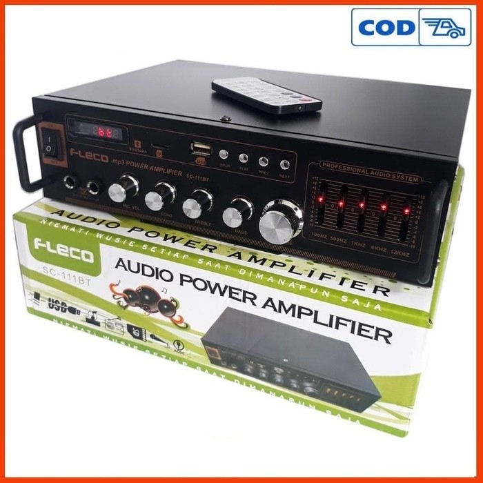 PROMO Power Amplifier Bluetooth Fleco SC-111BT - Amplifier Fleco Bluetooth Stereo Karaoke + Mp3 Play