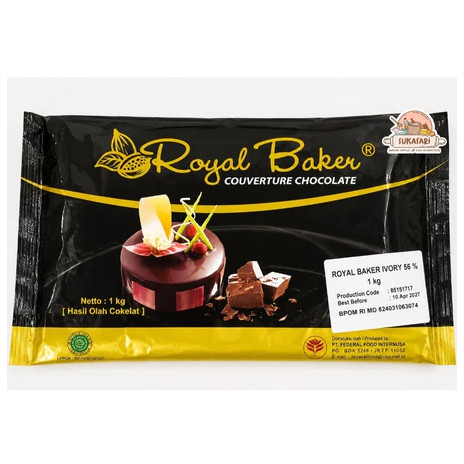 Royal Baker Dark Couverture 56% 1 Kg  Coklat Couverture Elmer