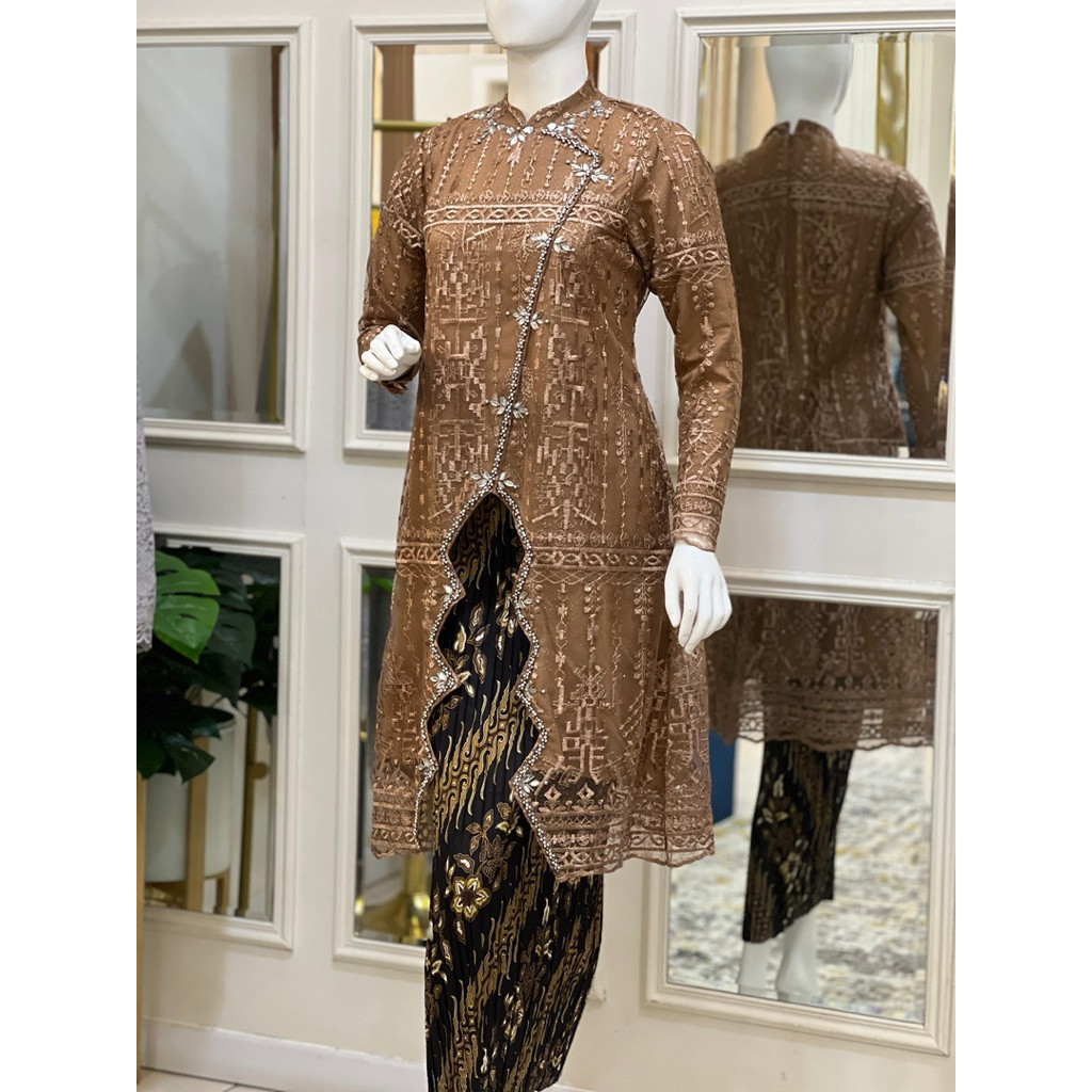 Arumi Kebaya Tunik Ziqzaq Kebaya Modern Wisuda Kondangan Kebaya Lamaran Tunik Terbaru - Arumi