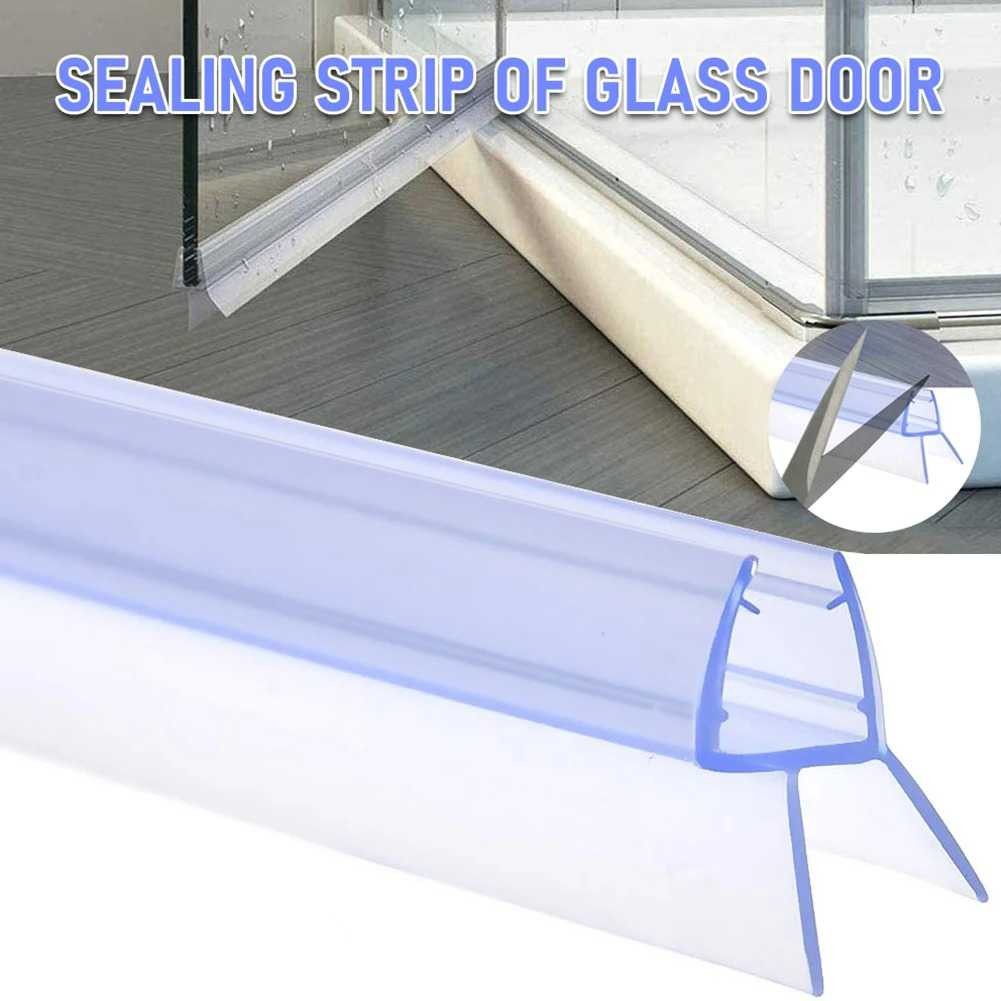 Seal Strip Penutup Celah Pintu Kaca Kamar Mandi, Menahan Air & Mencegah Rembesan Keluar - V50