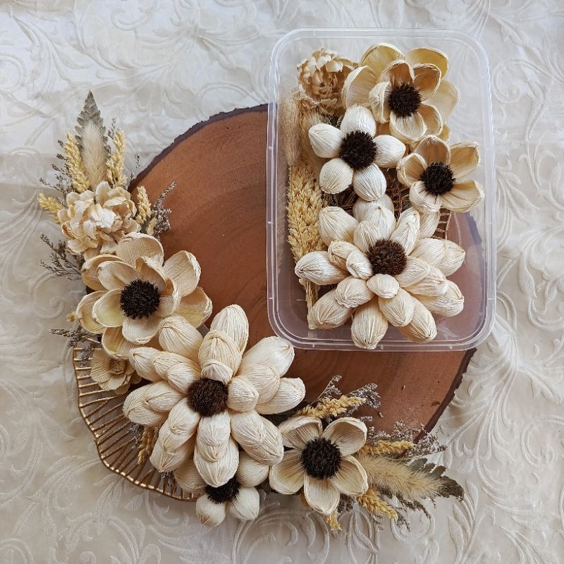 Rustic Flower Suplly- Rustic Supply - PAKET BUNGA MAHAR BOX GINCO RUSTIC murah hiasan mahar bunga ma