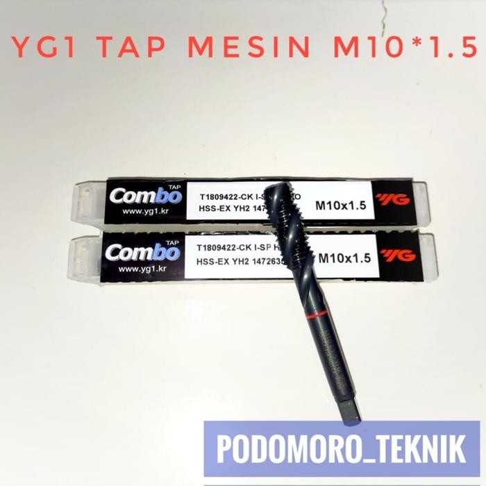 

MUMPUNG PROMOYG1 TAP MESIN SPIRAL M10*1.5 MACHINE TAP SPIRAL M10 MERK YG1TERLARIS