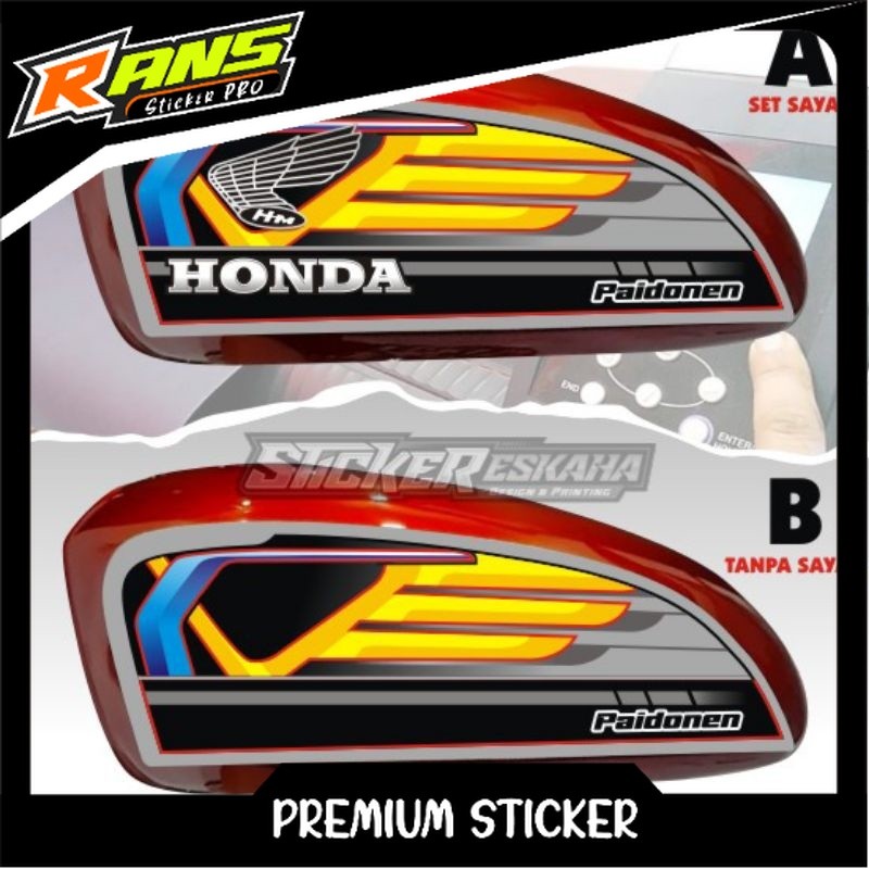 Striping CB 100 CB 125 Stiker Motif Airbrush Sayap