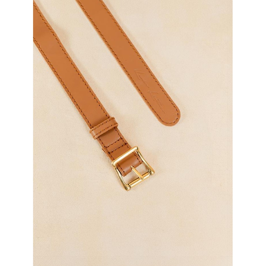 Kenes Leather Sabuk Wanita Custom Ikat Pinggang Kulit Asli BELT - Free Grafir Nama - Camel A