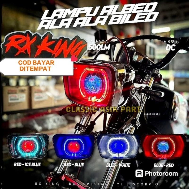 RIZQIJAYA  lampu depan RX King custome biled lampu biled RX King