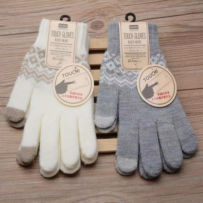 Promo Murah Sarung Tangan Rajut Musim Dingin Touchscreen Winter Gloves Pria Wanita Meriah