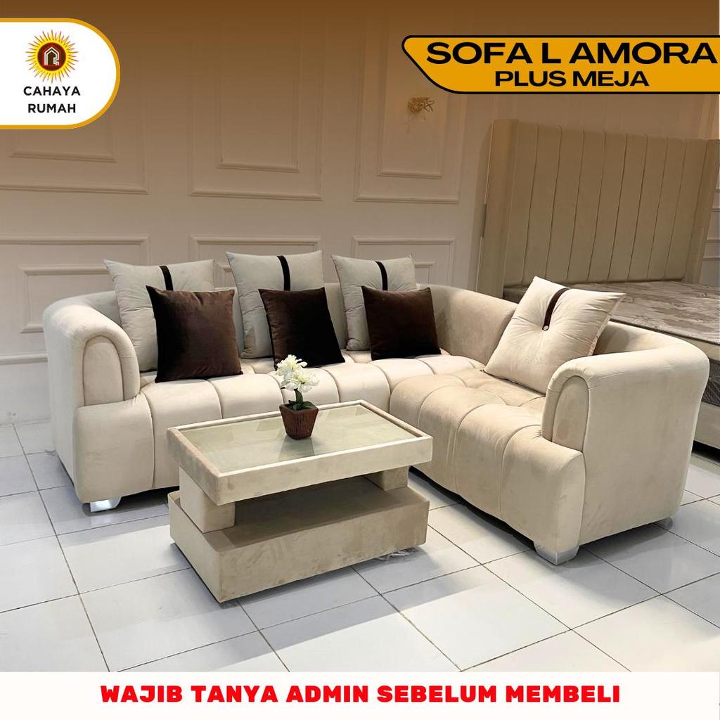 Cahaya Rumah Cimande - Sofa L Amora / Sofa Ruang Tamu / Formasi Minimalis / Produk kustom / Sofa Min