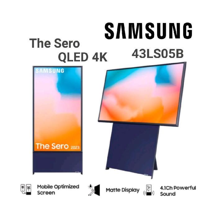 SAMSUNG 43LS05B QLED 4K SMART TV FREESTYLE THE SERO 43 INCH QA43LS05BAK 43LS