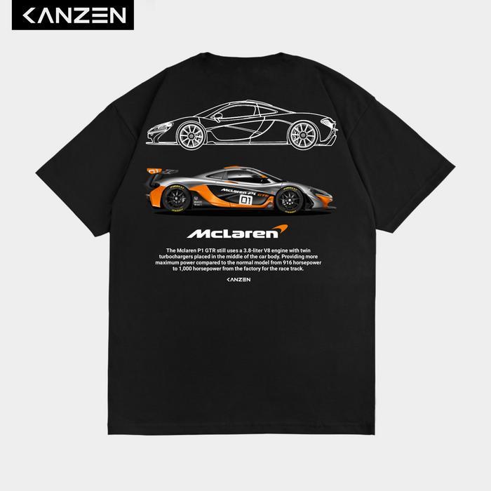 (COD) Kanzen T-shirt McLaren P1 GTR - Hitam, M