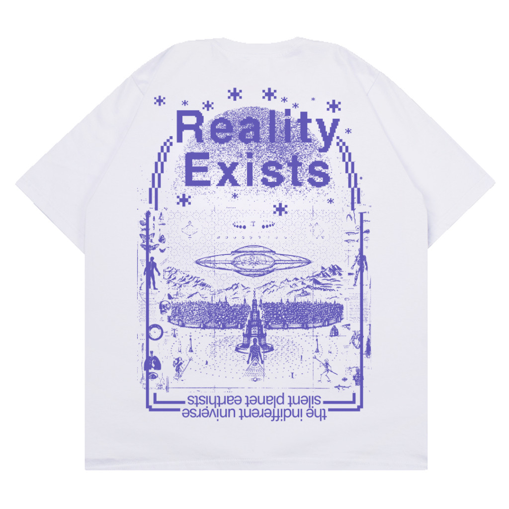 (COD) Kruk T shirt Kaos Baju Putih Exists