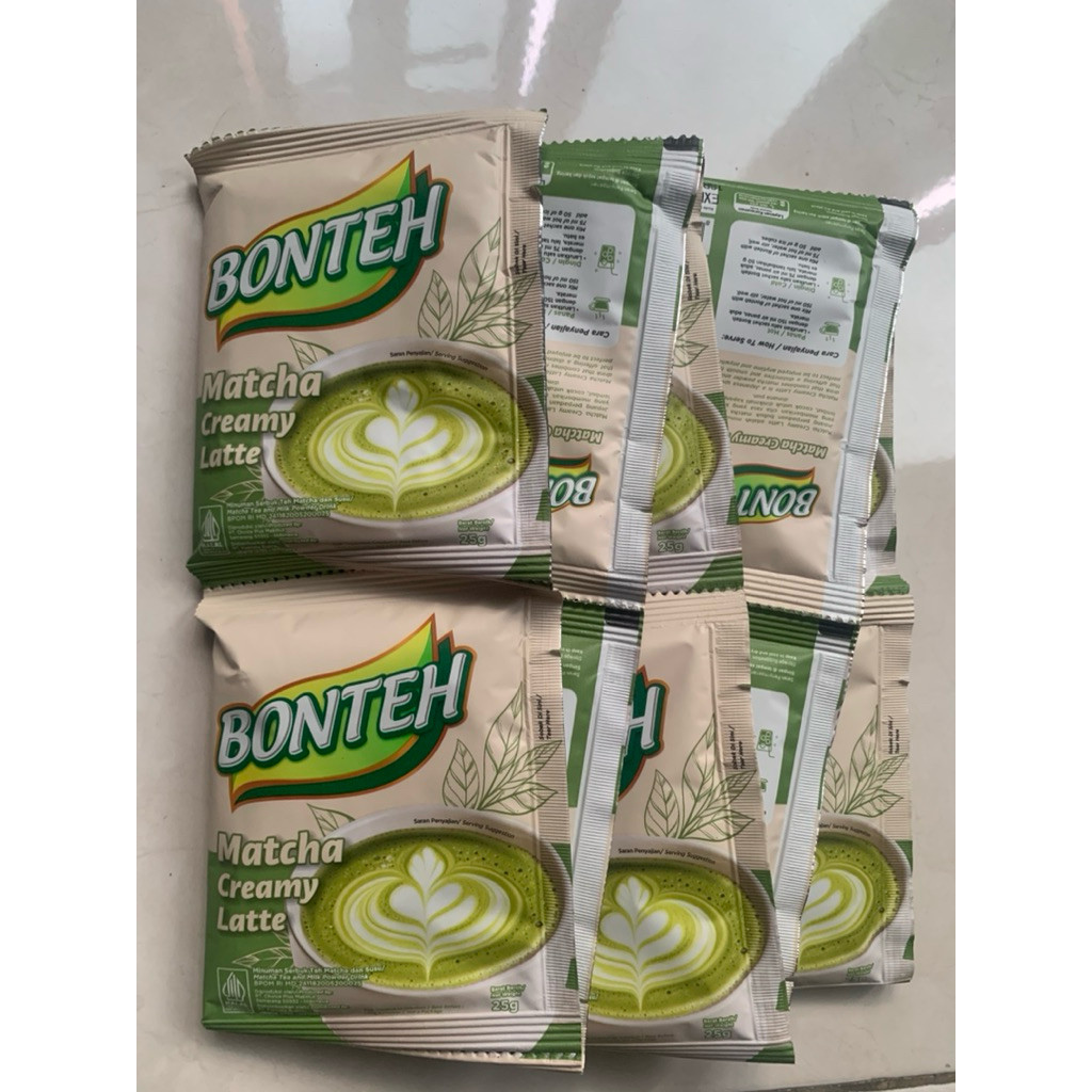 Matcha Creamy Latte BONTEH 25g x 10 Pcs Minuman Matcha Latte Instan