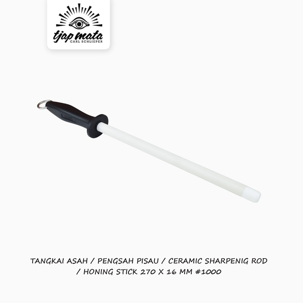 TJAP MATA / CAP MATA Tangkai Asah / Pengasah Pisau, Ceramic Sharpening Rod / Honing Stick, Double Gr