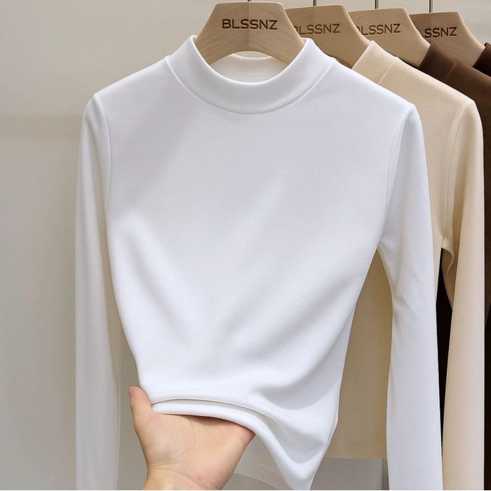 Manset Inner Atasan Wanita Lengan Panjang Ramping Elegan | Manset Premium Wanita Setengah Turtleneck