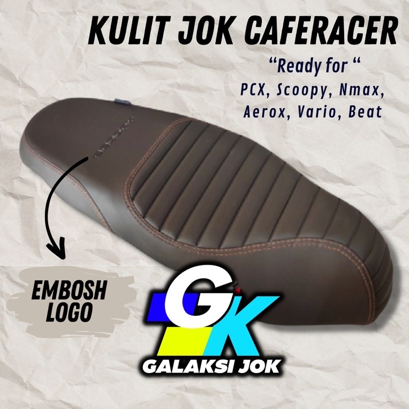 Kulit Jok Motor / Sarung Jok Motor Scoopy, Pcx, Nmax, Aerox, Vario, Beat Caferacer Custom