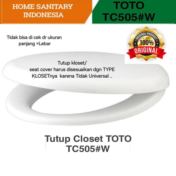 TOTO TC505W Tutup Closet Duduk Biasa Toilet Seat Cover Original