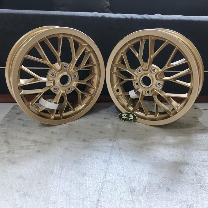 Velg Vespa GTS / GTV / Vespa Upgrade Double Disc Gold Y Spoke Ring 12 Accesories Original Piaggio TE