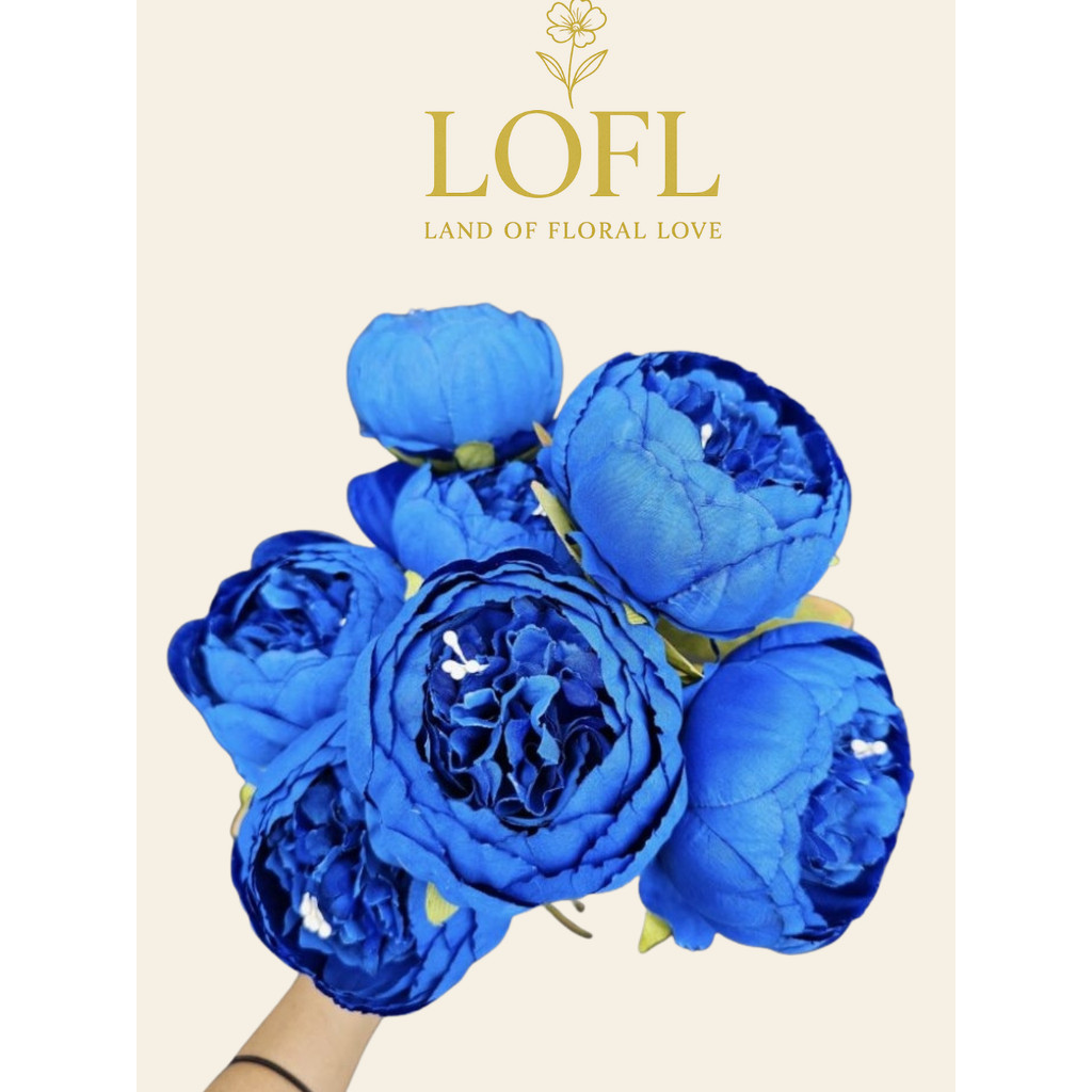 Peony Jumbo 7 cabang / Bunga Palsu Peony / Bunga Plastik Peony / Premium Dekorasi