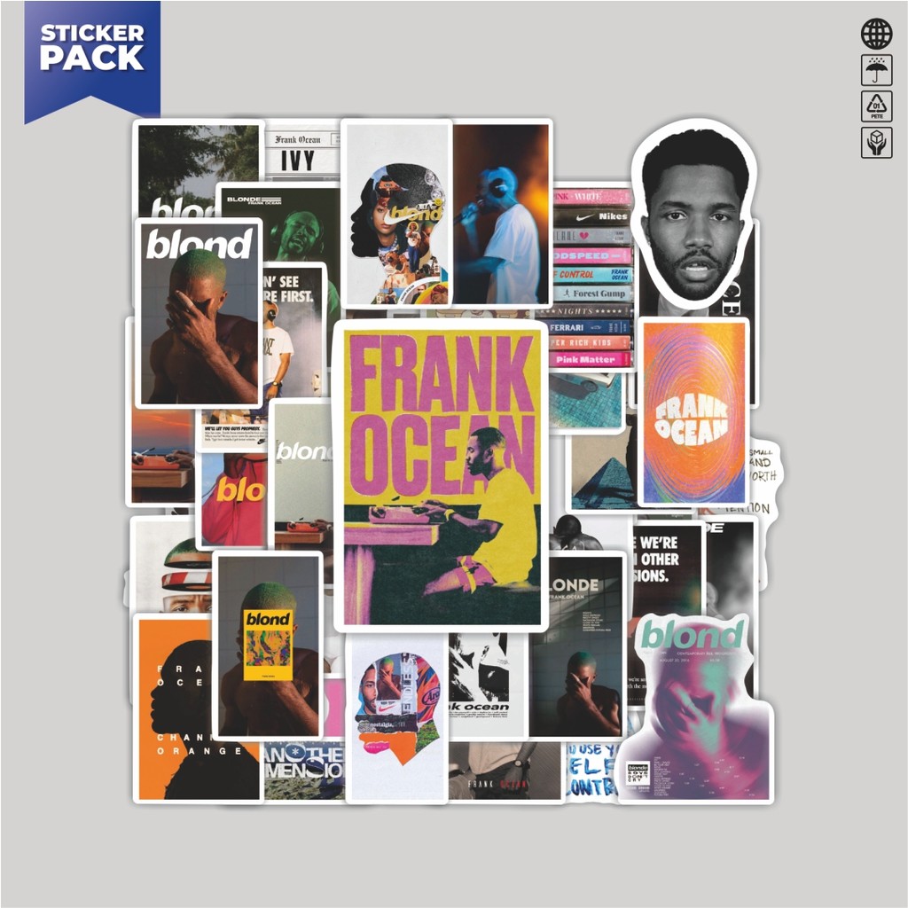 [100PCS]Stiker Pack Stiker Poster Frank Ocean V3 Aesthetic Vinyl Anti Air Dekorasi Sticker Laptop Bu