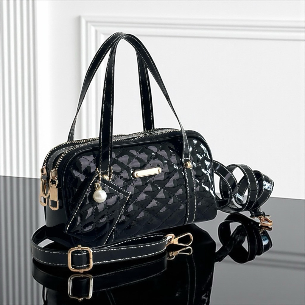 Tas Selempang Kecil Wanita – Tas Bapau Mini Muat HP Glossy Terbaru