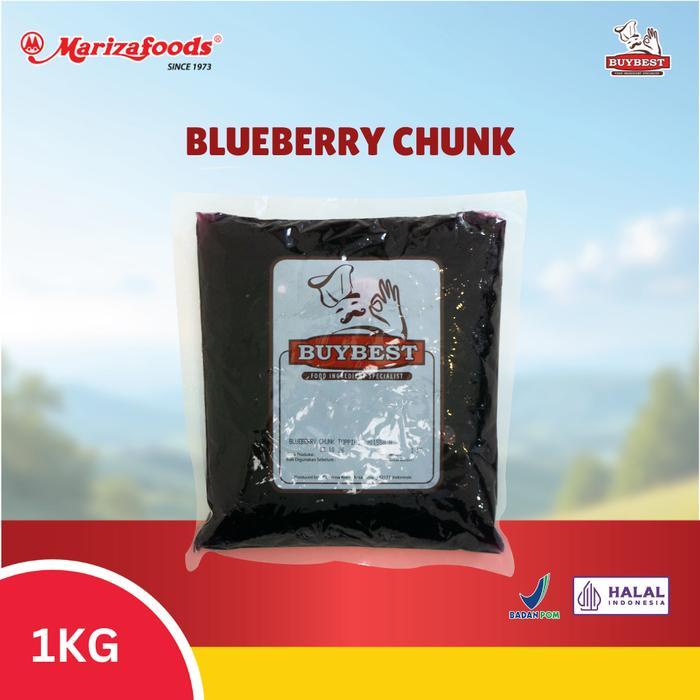 Buybest Blueberry Chunk Topping 1kg - Topping Blueberry dengan Potongan Buah Untuk Dessert & Cake