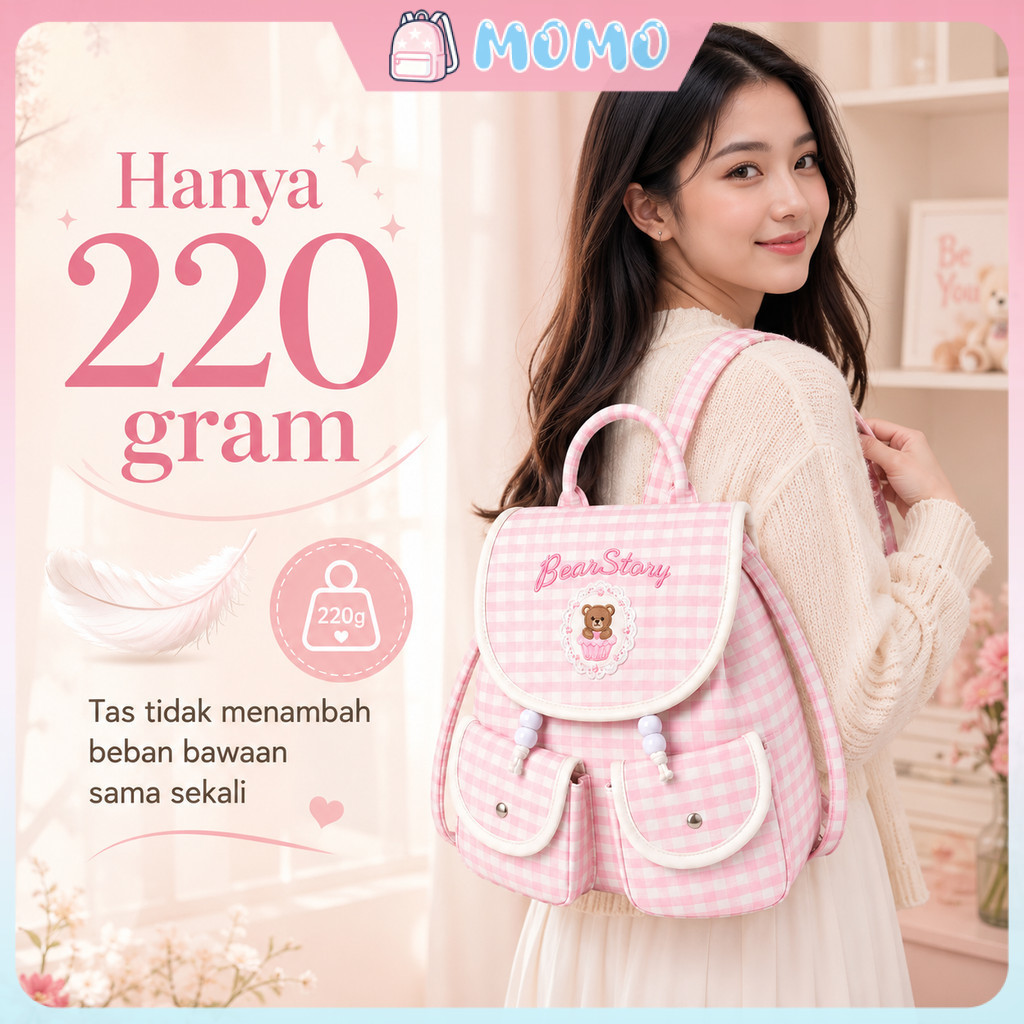 Tas Ransel Wanita Lucu Santai Perjalanan Ransel Kecil Mini Tas Ransel Kelas Atas Backpack