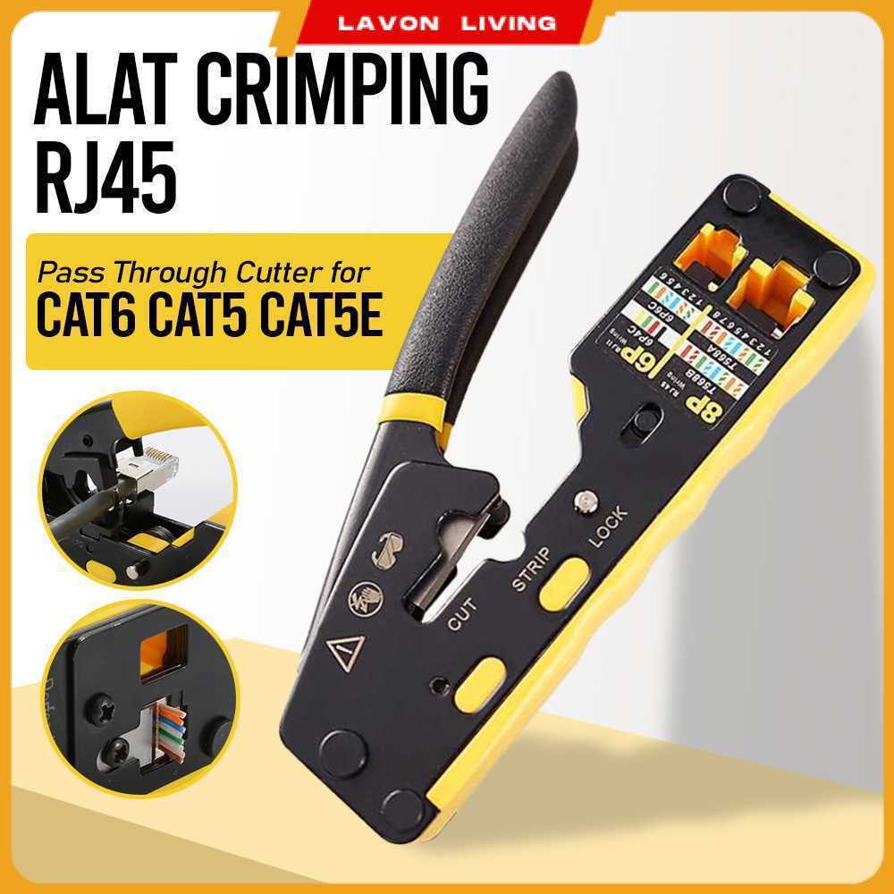 Alat Crimping RJ45 Pass Through Cutter for CAT6 CAT5 CAT5E - 6088