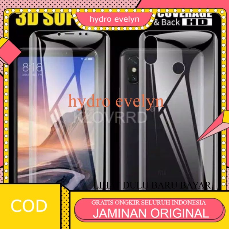 Hydrogel Xiaomi Mi Max 1 / Mi Max 2 / Mi Max 3 Antigores Depan Belakang Full Cover