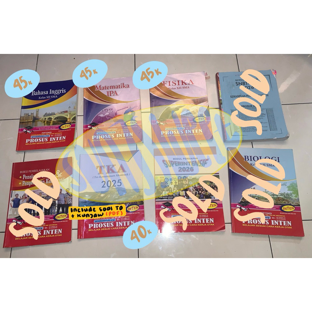 preloved buku utbk, kelas 12, tka sma (wajib chat sebelum co)