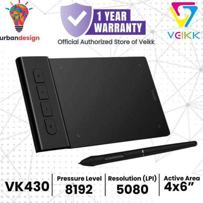 Pilihan - Drawing Tablet Veikk Vk430 Digital Tablet Osu Alt S640 Vk640 A30
