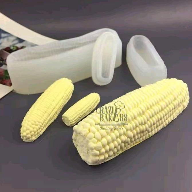 Cetakan Silikon Pudding Scented Candle 3D Simulation Corn  Bitter Gourd Chest Nut Vegetable Jagung P