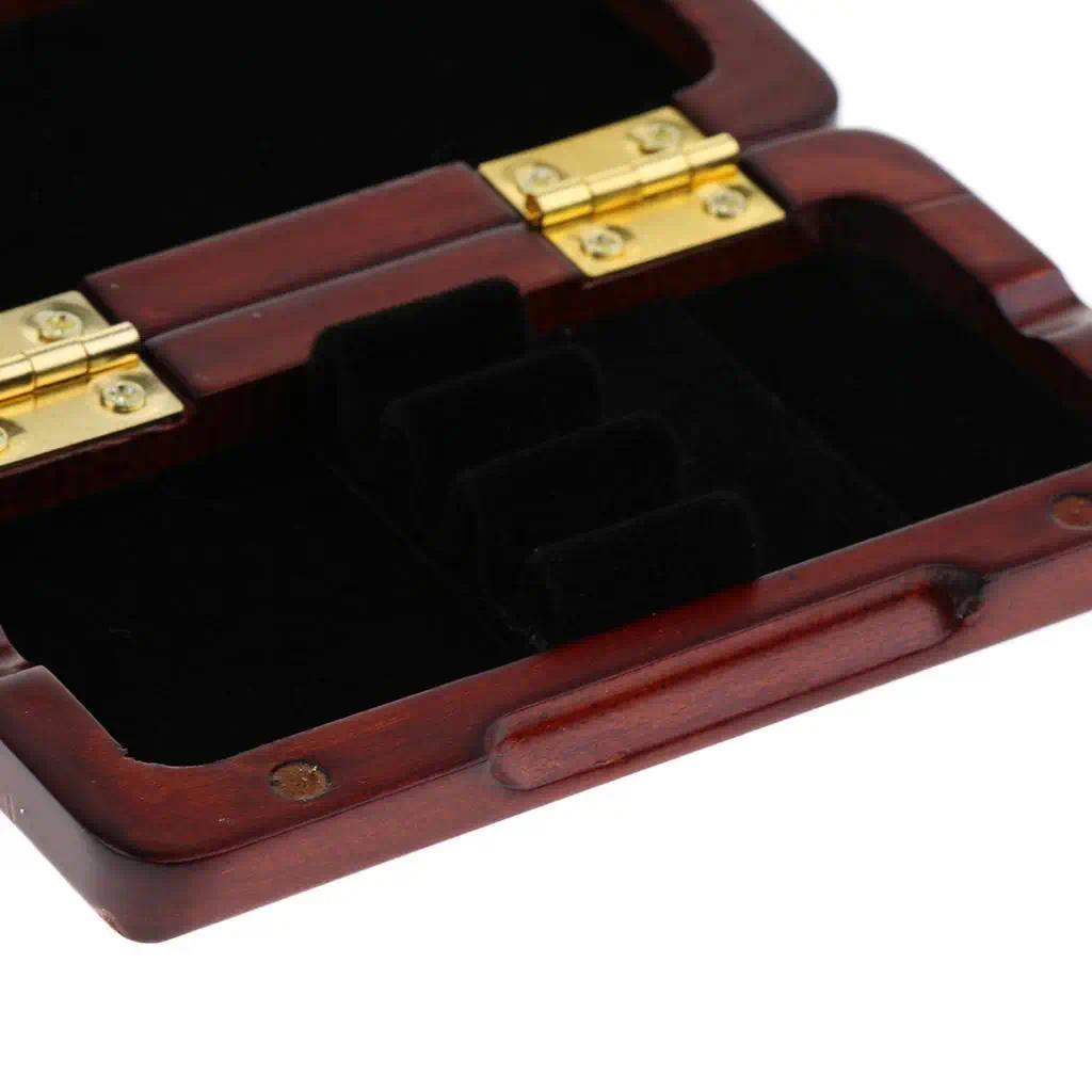 Oboe Reed Storage Case Wooden 3 Reed Holder Protector Rosewood Box for Oboe Music Practice