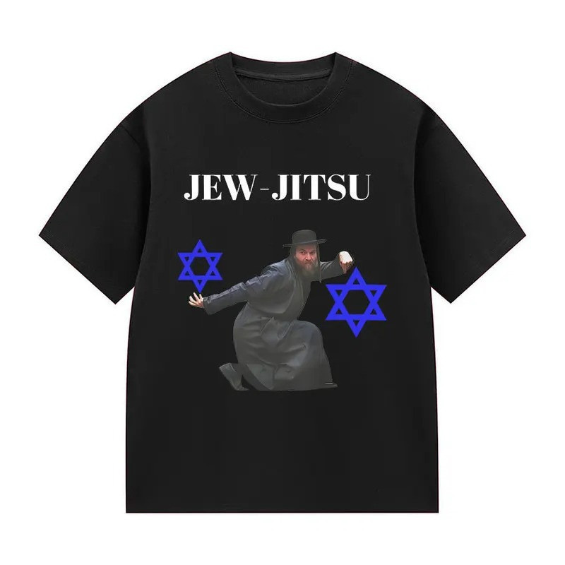 Mode Cetak Jew-Jitsu Jewish Judo Karate Kaos Cetak Meme Lucu Pakaian Pria Vintage Kaos Fashion