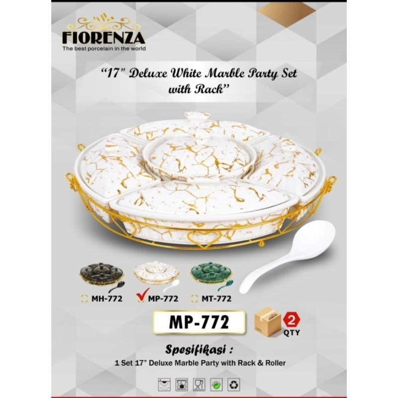 Prasmanan Keramik Bulat FIORENZA 17" Motif