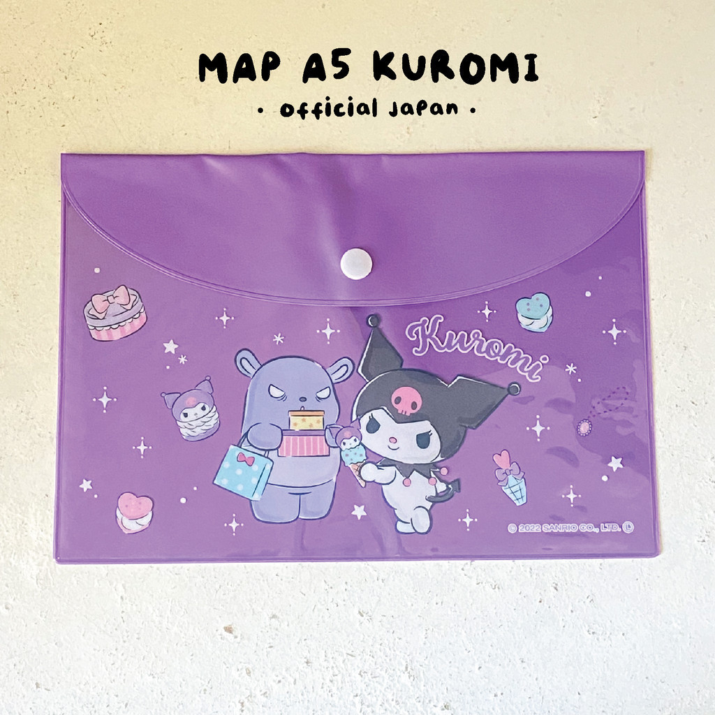 Original Japan Map A5 Kur0m1 Daiso Official Sekolah Folder Organizer S4NR10alat Tulis Perlengkapan B