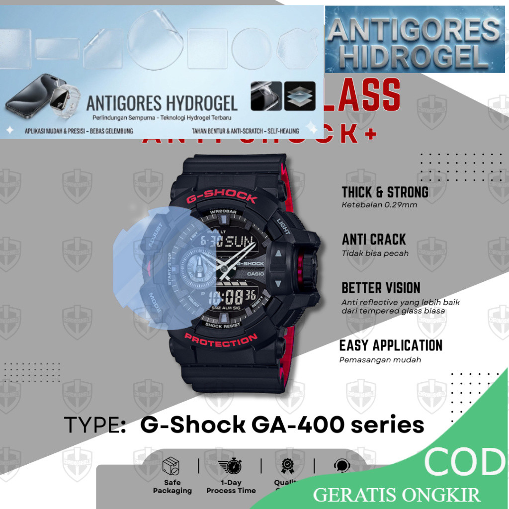 Antishock HYDROGEL untuk G-Shock GA400 GA 400 Gshock GA-400