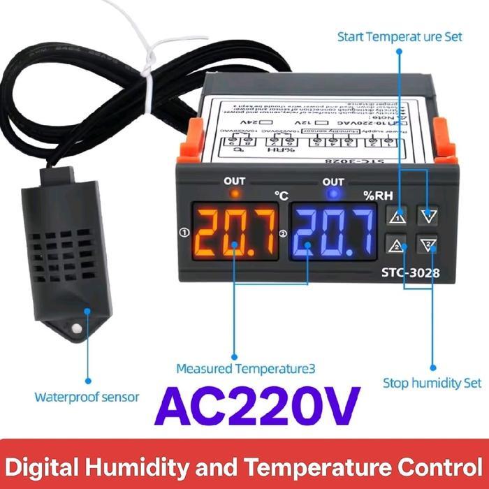 STC-3028 Digital Humidity and Temperature Control STC3028 DC12V DC24V AC110-220V - STC3028-AC220V
