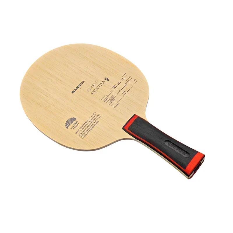 Original SANWEI FEXTRA 5 Table Tennis Blade 5 Ply Wood All-Round Control Spin Speed Ultra Tech Ping 