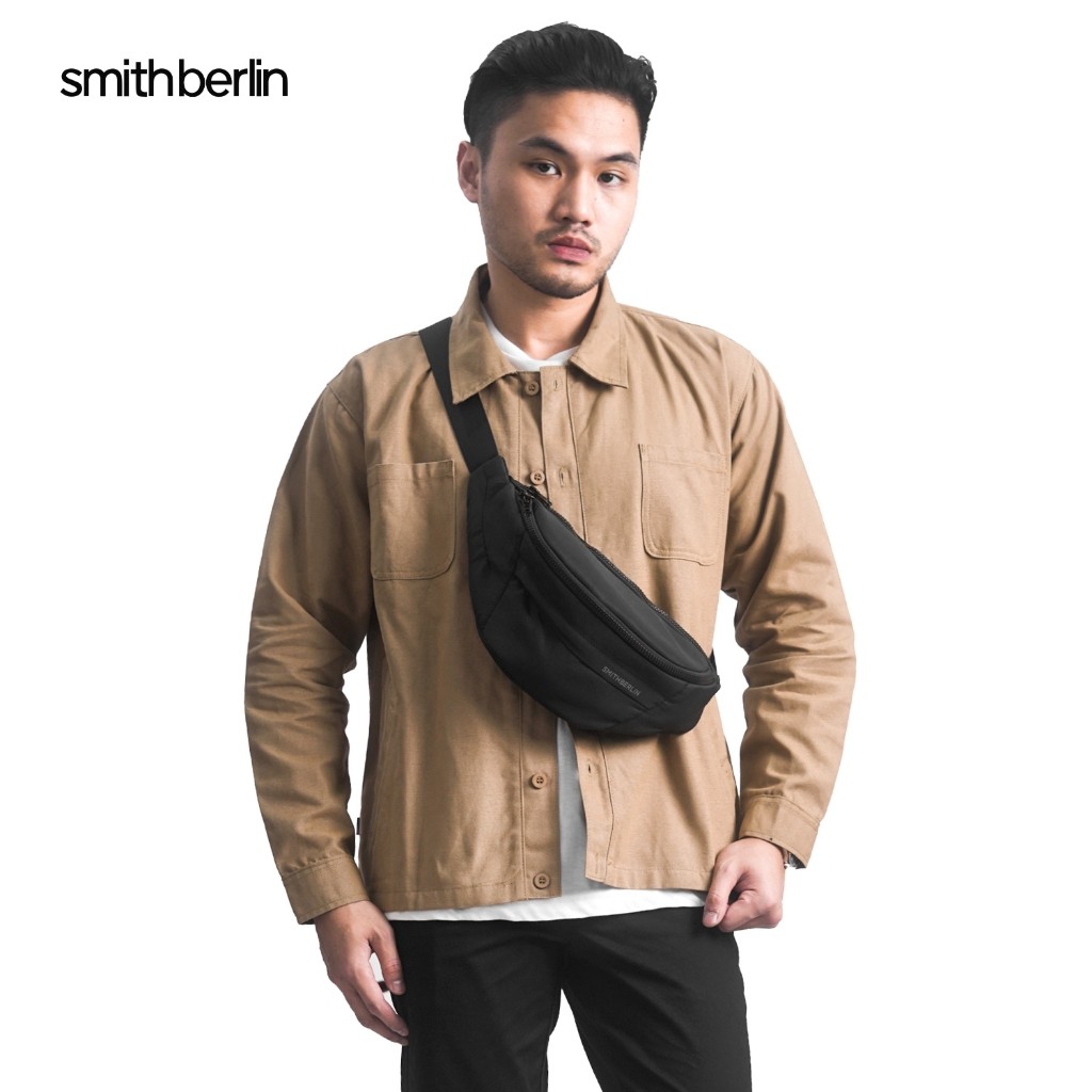 Smith Berlin Tas Pinggang Pria Walter Bahan Premium Water Resistant WaistBag Kasual